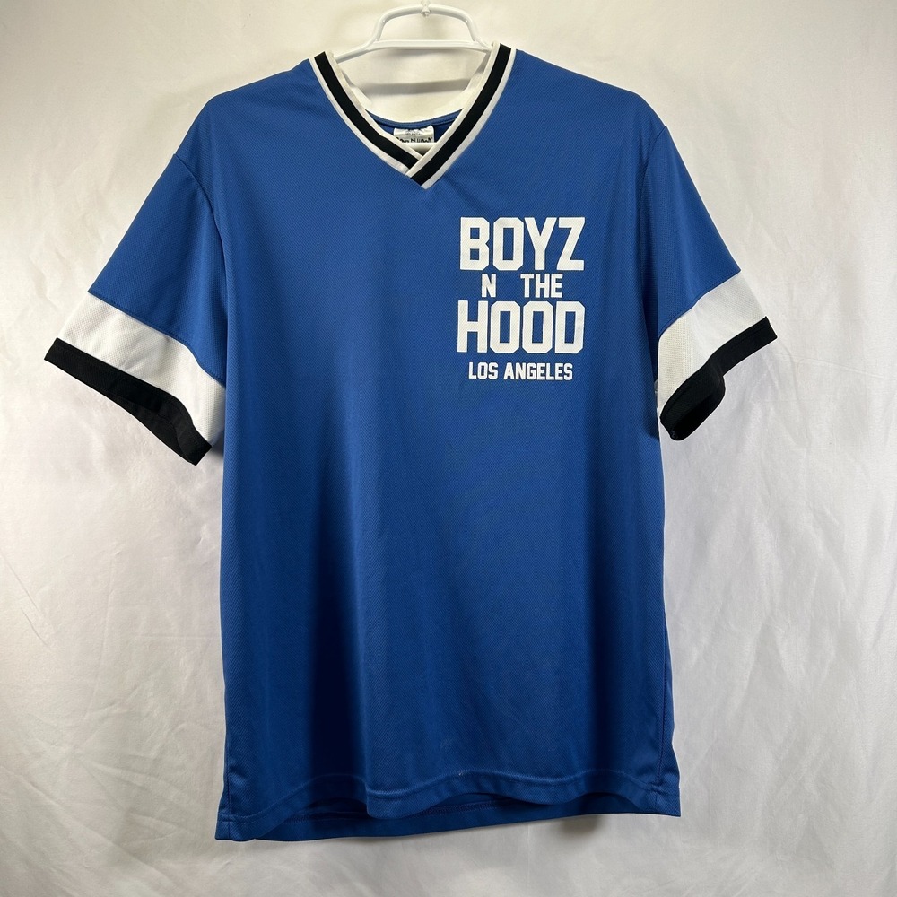 Boyz N The Hood Jersey Shirt Mens M Blue Los Angeles 1991 Thug Ice Cube Doughboy - Picture 2 of 9